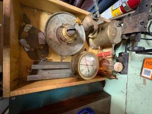 lot 1940 image: Kerosene torches & brass gauges -- NS