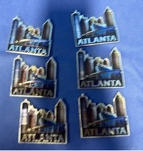 lot 9 image: Atlanta Skyline Decorative Pin - Retail $8