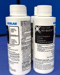 lot 60 image: Ecolab, solidifier, lot of 4 Isolyser ISO-QUICK Liquid Treatment System - Retail $45