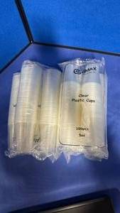 lot 72 image: Gen Max 5oz Clear Plastic Cups - 100 Count - Retail $8
