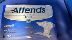 lot 94 image: Attends Advanced Briefs Medium 24-Count - Retail $25