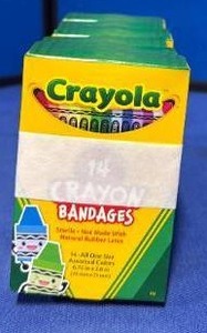 lot 97 image: Crayola Crayon Bandaids 6 boxes - Retail $5