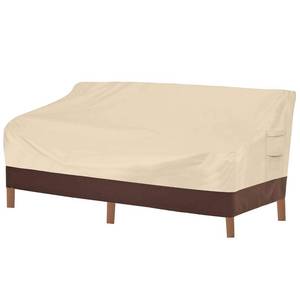 lot 1400 image: Vailge Heavy Duty Patio Sofa Cover, 100% Waterproof 3-Seater Outdoor Sofa Cover,Lawn Patio Furniture Covers with Air Vent and Handle,93 Wx 40 Dx 35 H,Beige&Brown