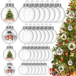 lot 1407 image: Macarrie 32 Pcs Clear Plastic Fillable Ornament Balls 22.362.763.15 Inch Clear Plastic Christmas Ball Ornaments for DIY Crafts Christmas Tree Decor