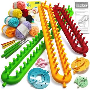 lot 1413 image: UCDRMA Knitting Loom Kit 35PC Scarf Loom Knitting Kit for Beginners, Quick Loom Knitting for Beginners Adult Contain Instructions, Pom Pom Maker and Yarn for Crochet Blanket Kit