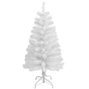 lot 1432 image: CCINEE 3Ft Artificial White Tabletop Hinged Christmas Tree with Metal Stand - 130 Branch Tips Mini Christmas Tree for Xmas Party Supplies Home Indoor Decoration