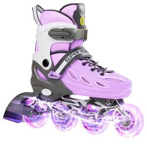 lot 1437 image: SUPER YOUNGSTER Adjustable Inline Skates for Boys Girls Ages 4-12 with Light Up Wheels, Roller Skates Blades for Youth Kids Indoor & Outdoor Beginners