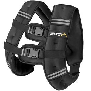 lot 1441 image: APEXUP 20lbs Weighted Vest Men Women, Weight Vest for Women Workout Equipment for Strength Training Running (Black)