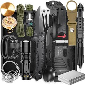 lot 2047 image: Survival Kits, Hiking and Camping Essentials, Emergency Survival Gear, Gifts for Men, Gifts for Dad, Husband, Teenagers, Cool Fishing and Hunting Gadgets, Christmas and Birthday Gifts