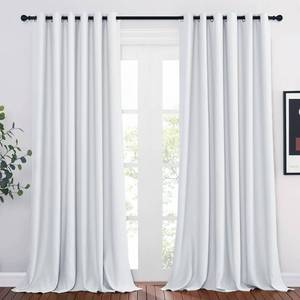 lot 2048 image: NICETOWN Patio Blackout Curtain Panels - Thermal Insulated Grommet Blackout Drapes Light Blinds Room Darkening Window Treatments for VillaCottage (2 Panels, W80 x L95, Greyish White)