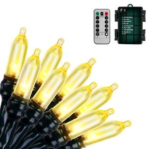 lot 2051 image: Koxly Christmas Lights, Battery Operated String Lights 18ft 50 LED Mini String Lights, Waterproof Lights with Remote Timer 8 Modes, Indoor Outdoor Garden Party Wedding Xmas Tree Decoration, Warm White