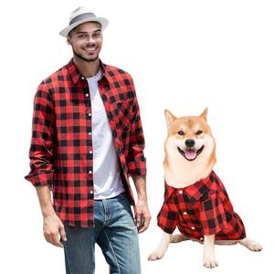 lot 2056 image: Harbyel Dog Shirts Plaid Dog Shirt Dog Clothes for Small Medium Large Dogs Owner and Pet Shirts are Sold Separately