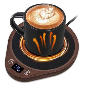 lot 2062 image: PUSEE Coffee Mug Warmer - Electric Large Candle Warmer Plate with 4H Auto Shut Off, 3-Temp Settings Cup Heater for Desk, Tea, Milk, Cocoa