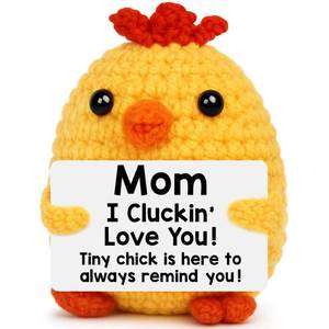 lot 6306 image: Gifts for Mom Birthday Valentines Day Mom Gifts from Daughter Son, Easter Mothers Day Mommy Mother in Law Bonus Step Mothers Present, Funny I Love You Mum Easter Gift Handmade Crochet Chicken