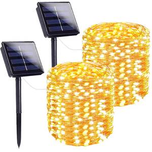 lot 6308 image: Extra-Long 144FT Solar String Lights for Outside, 2 Pack 400LED Solar Fairy Lights Outdoor Waterproof, Copper Wire with 8 Modes Solar Twinkle Lights for Tree Garden Party Patio Xmas Decor (Warm White)