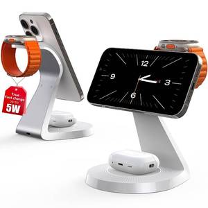 lot 6323 image: 3 in 1 Charging Station for Apple Devices,Mag-Safe Charger Stand Fast Charging,Wireless Charger for iPhone 1615141312 Series,& AirPods,& iWatch(USB-C Charger Included)