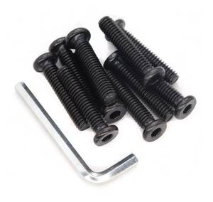 lot 6327 image: binifiMux 10-Pack Black 516x1-14 Countersunk Rivet Socket Cap Connecting Bolts Cap Nuts Assortment Kit for Furniture Connecting
