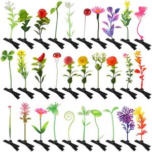 lot 6338 image: Luinabio 30 Pcs Bean Sprout Hair Clips Rave Mixed Style Plant Hairpins Hair Accessories for Party Irish(Cute)