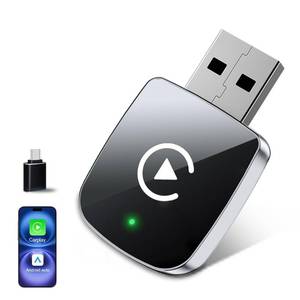 lot 6340 image: Mini Wireless CarPlay Adapter for iPhone,2 in 1 for Apple Carplay and Android Auto Adapter,Convert Wired to Wireless, Plug & Play, USB to USB-CType-C, Stable Control & No Delay, Black incomplete