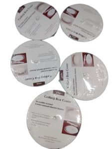 lot 6350 image: White Ceiling Box Cover Plates - Bulk Set