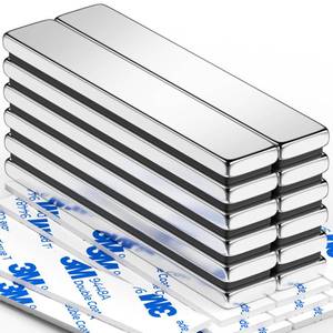lot 6354 image: Grtard 12Pack Strong Neodymium Bar Magnets with Double-Sided Adhesive, Powerful Heavy Duty Rare Earth Magnet, Magnetic Strip for Fridge, Garage, Kitchen, Science, Craft, Office, DIY - 60x10x3mm