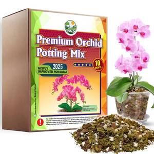 lot 7109 image: Upgraded DUSPRO Orchid Potting Mix for Repotting with Forest Moss, Pine Bark, Perlite & Pumice, Orchid Bark Potting Mix, Orchid Repotting Soil, Drainage Indoor Potting, Orchid Pot Not Included, 10QT