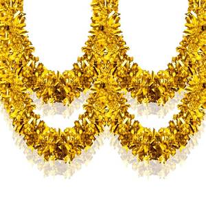 lot 8003 image: 33Ft Christmas Tinsel Garland Shiny Thick Gold Tinsel Decor Xmas Tree Decorations Metallic Twist Foil Garland for Christmas Birthday Holiday New Year Parties Indoor Outdoor Party Supplies - Gold