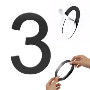 lot 8026 image: Self-adhesive 5 Inch House Numbers Acrylic House Number Modern House Numbers Black Mailbox Numbers for Outside Address Home Number for Apartments Office Hotel Room (3)