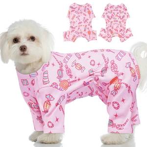 lot 8052 image: MIGOHI Onesie Dog Pjs for Small Dogs with Sleeves,Warm & Breathable XS Dog Sweater for Small Dogs,Cozy Winter Jammies with Adorable Holiday Prints for Male & Female,Pink,XS