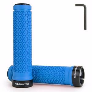 lot 8061 image: GPMTER Bike Handlebar Grips, Single Lock-on Bicycle Grips Handle Bar End Holding Locking Grips, for BMX, Mountain, MTB, Cruiser, Folding Bike, Soft Non-Slip-Rubber Rubber Hand Grip Blue