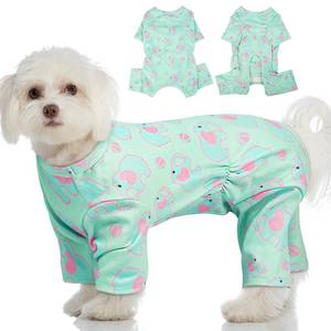 lot 8062 image: MIGOHI XXS Dog Pajamas,Soft Small Dog Fleece Sweater,Cute 4-Legged Pajamas for Small Dogs,Puppy Full Body Pjs with Long Sleeve for Cold Weather,Doggy Winter Jumpsuit Clothes for Boy & Girl,Green,XXS