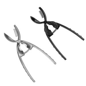 lot 8075 image: 2pcs 2-in-1 Nut Cracker Walnut, Pecan Cracker Zinc Alloy Silver Black Walnut Cracker Tool Chestnut Cutter Nutcracker Cracker Nut Crackers for All Nuts