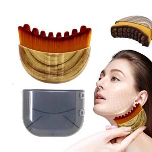 lot 8077 image: Lymphatic Contour Face Brush��Lymphatic Drainage Brush��Lymphatic Drainage Massager��Guasha Brush for Face��Super Soft Drainage Massager for Puffiness,with Portable Case,Style A