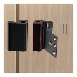 lot 8085 image: Tonitrui Home Security Door Reinforcement Lock for FrontInward Swing Doors - Upgraded Reinforced 1200lbs Capacity, Night Kids Safety Metal Flip Deadbolt Latch (1Pack Black)