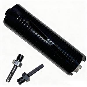 lot 8425 image: LCubro Diamond Core Drill Bits 3 Diameter 10in254mm Drilling Depth Concrete Laser-Welded for Concrete with Rebar Brick Block Masonry Two 58-11 Thread Adapters