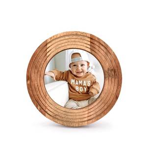 lot 8429 image: Samhita Round Photo Frame Wooden Stylish Picture Frame Home D�cor for Tabletop Display, Photo Display Frames. (Photo Size 4 x 4)