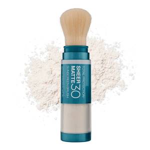 lot 8448 image: Colorescience Total Protection Sheer Matte SPF 30 Sunscreen Brush For Oily and Acne-Prone Skin, Unscented 0.15 Ounce, Powder