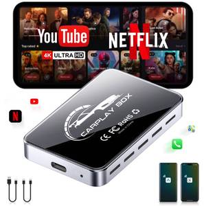 lot 8456 image: FAIMEE AI Box Wireless CarPlay & Auto Adapter - Plug & Play, Dual-Band WiFi, Bluetooth 5.0, 4K Video Support, Android 12.0 System, Compatible with Factory CarPlay & Android Auto ��4GB RAM32GB ROM��