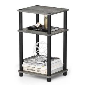 lot 13016 image: Furinno JUST Side Table, 3-Tier End Table, Open Shelves Night Stand, Bedside Table, Toolless Assembly, for Living Room, Bedroom, Bathroom, French Oak