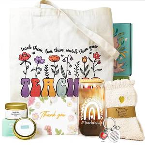 lot 13028 image: MHSMHL Teacher Gifts for Women, Gifts for teachers, Teacher Appreciation Gift, Thank You Basket for Women Teachers Gift Bulk Box from Student With Glass Cup