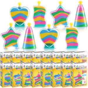 lot 13031 image: Deekin 36 Sets Sand Art Kits for Kids Create Your Own Clear Sand Art Bottles with Funnels and Sticks, DIY Colored Bottles Crafts for Boys Girls