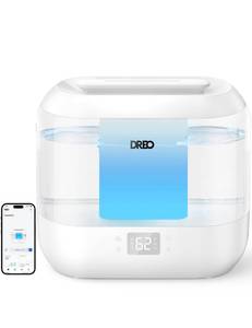lot 13034 image: Dreo Smart Humidifiers for Bedroom, Top Fill 4L Supersized Humidifier Large Room with 28 dB, 36H Runtime, TouchAPPVoice Control, Nightlight, Cool Mist Humidifiers for Baby, Plants, Indoor, White