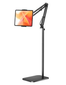 lot 13036 image: Tablet Floor Stand with 4.5LB Heavy Metal Base,Overhead Bed Phone Stand Angle Height Adjustable Holder, Universal Phone Mount for iPad iPhone Pro Air Mini, Samsung Tab, Kindle, E-Readers...