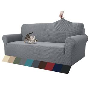 lot 13982 image: ZNSAYOTX 1 Piece Jacquard Couch Covers for 3 Cushion Couch Living Room High Stretch Sofa Cover Pets Dogs Friendly Anti Slip Thickened Slipcovers Furniture Protector (Sofa, Light Grey)