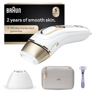 lot 13983 image: Braun IPL Silk�Expert Pro 5 PL5157 Latest Generation IPL, Permanent Visible Hair Reduction, at-Home Hair Removal System with Soft Pouch and Precision Head