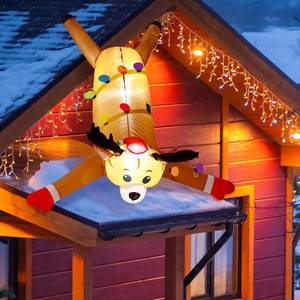 lot 13997 image: Colingmill 4 ft Christmas Inflatables Reindeer Decoration Outdoor Hangin on Reindeer Inflatable with LED Lights for Blow up Hanging for Xmas Yard Lawn Garden Patio Indoor Outside Decor