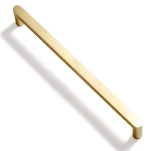 lot 14028 image: Goo-Ki 6 Pack Pure Brass Made Luxurious Cabinet Pulls,Matte,7-916 Inches Center to Center,Brushed Brass (only 2 in box)