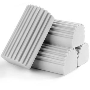 lot 14030 image: Jeymei 4-Pack Damp Clean Duster Sponge, Sponge Cleaning Brush, Duster for Cleaning Blinds, Glass, Baseboards, Vents, Railings, Mirrors,Window Track Grooves and Faucets��Gray��