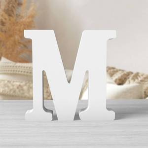 lot 14032 image: Zaruatu 6 Inch White Wood Letters Unfinished Wood Letters for Wall Decor Decorative Standing Letters White Block Letters for Craft Home Party Projects