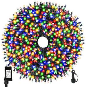 lot 14037 image: MZD8391 328FT 1000LEDs Christmas Lights Outdoor Indoor 8 Modes for Christmas Tree Party Decoration, 100% UL Listed (Multicolor)
